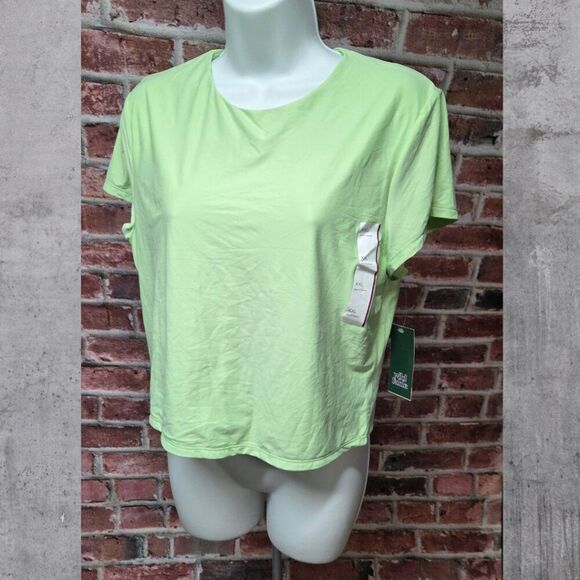 Wild Fable Green Slim Fit T-Shirt XXL Double Layered Crew Neck Lightweight - Picture 1 of 4